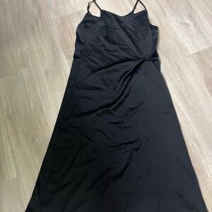 Black slip dress